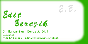 edit berczik business card